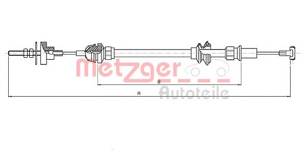 19.208E METZGER Clutch Cable