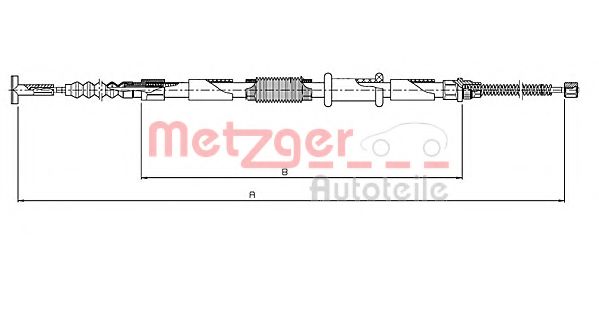 461.9 METZGER Cable, parking brake