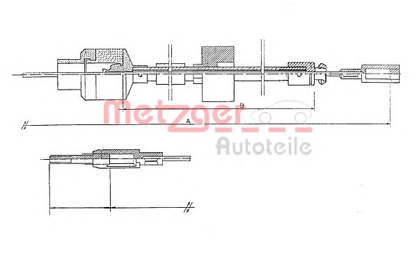 11.224 METZGER Clutch Cable