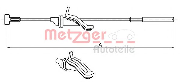 10.5363 METZGER Cable, parking brake