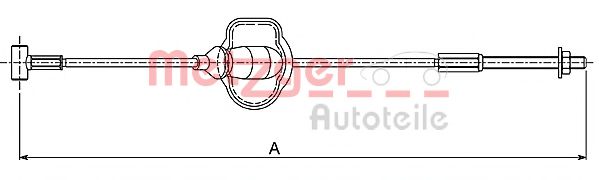 10.5416 METZGER Brake System Cable, parking brake