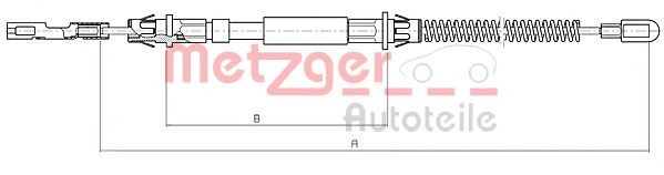 10.5972 METZGER Brake System Cable, parking brake