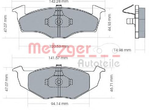 1170072 METZGER Brake Pad Set, disc brake