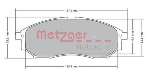1170101 METZGER Brake System Brake Pad Set, disc brake