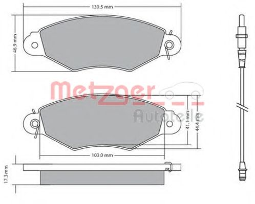 1170115 METZGER Brake Pad Set, disc brake