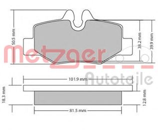 1170128 METZGER Brake Pad Set, disc brake