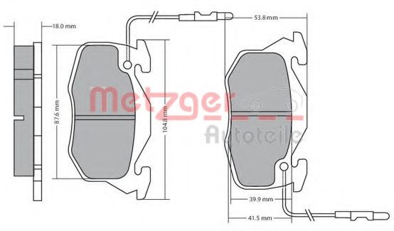 1170195 METZGER Brake Pad Set, disc brake