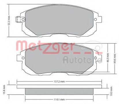 1170208 METZGER Brake Pad Set, disc brake