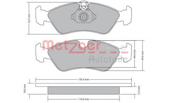1170235 METZGER Brake Pad Set, disc brake