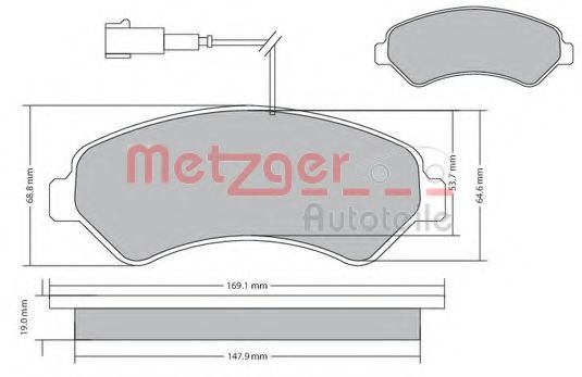 1170591 METZGER Brake Pad Set, disc brake