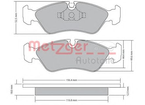 1170252 METZGER Brake Pad Set, disc brake