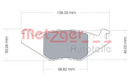 1170257 METZGER Brake Pad Set, disc brake