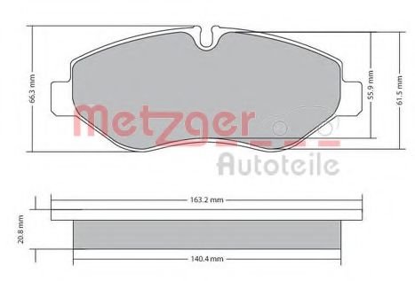 1170271 METZGER Brake Pad Set, disc brake