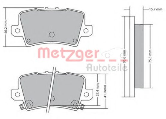 1170288 METZGER Brake Pad Set, disc brake