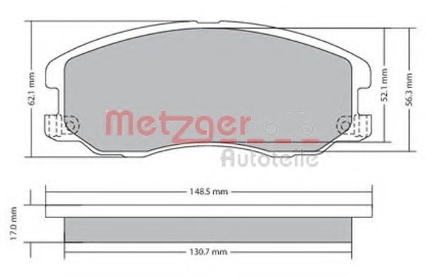 1170358 METZGER Brake System Brake Pad Set, disc brake