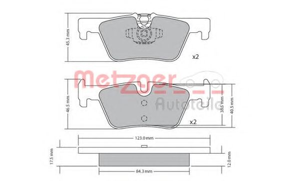 1170368 METZGER Brake Pad Set, disc brake