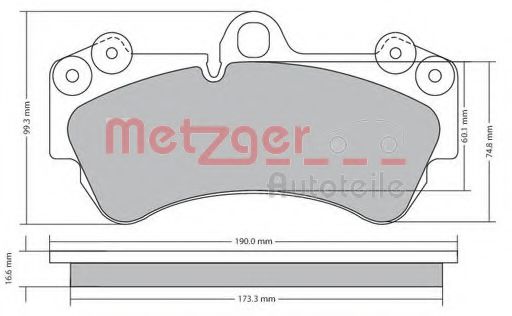 1170405 METZGER Brake Pad Set, disc brake