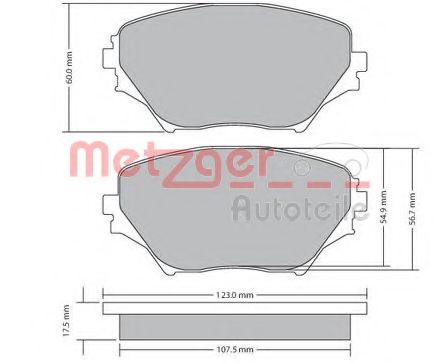 1170418 METZGER Brake Pad Set, disc brake