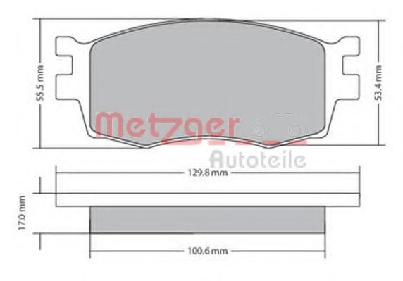 1170441 METZGER Brake Pad Set, disc brake