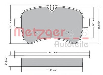 1170466 METZGER Brake Pad Set, disc brake