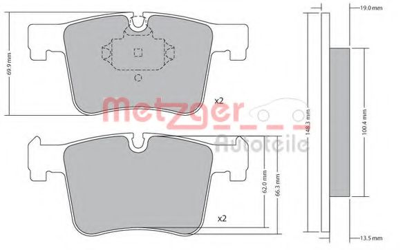 1170469 METZGER Brake Pad Set, disc brake