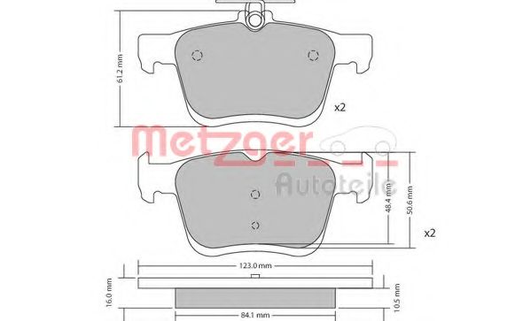 1170470 METZGER Brake Pad Set, disc brake