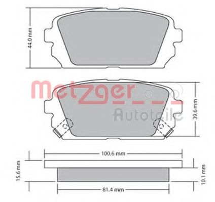 1170522 METZGER Brake Pad Set, disc brake