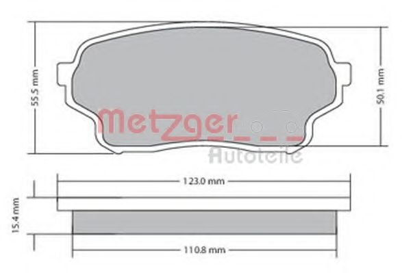 1170669 METZGER Brake Pad Set, disc brake