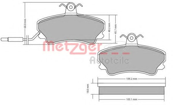 1170677 METZGER Brake Pad Set, disc brake