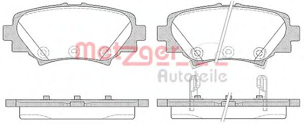 1170801 METZGER Brake System Brake Pad Set, disc brake