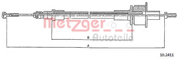 10.2411 METZGER Clutch Cable