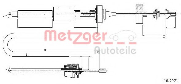 10.2971 METZGER Clutch Clutch Cable