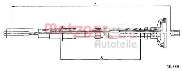 10.339 METZGER Clutch Cable