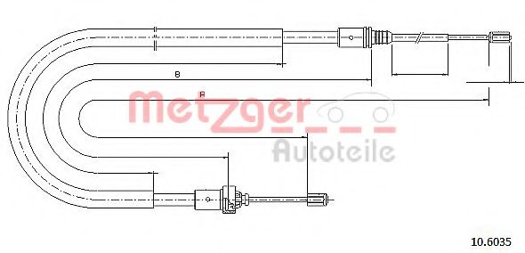 10.6035 METZGER Cable, parking brake