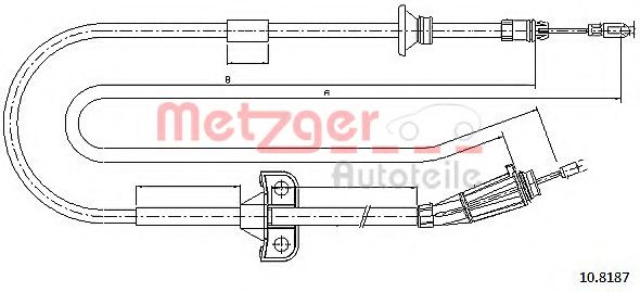 10.8187 METZGER Brake System Cable, parking brake