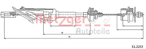 11.2253 METZGER Clutch Cable