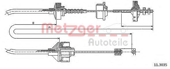 113035 METZGER Clutch Cable