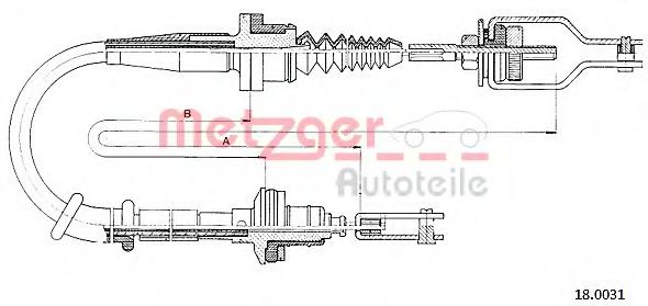 18.0031 METZGER Clutch Cable