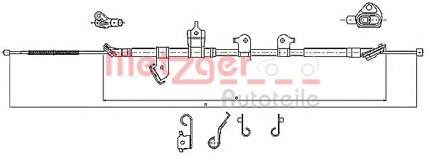 17.1567 METZGER Brake System Cable, parking brake