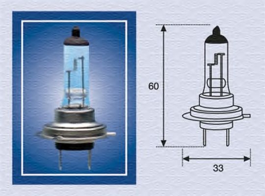 002558100000 MAGNETI MARELLI Лампа накаливания, фара дальнего света; Лампа накаливания, основная фара; Лампа накаливания, противотуманная фара; Лампа накаливания