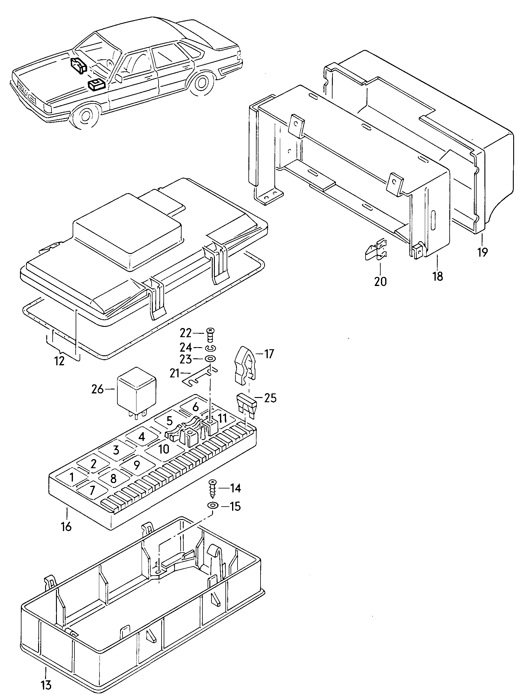 central electrics; relay - Audi 80/90/Avant(A80)  