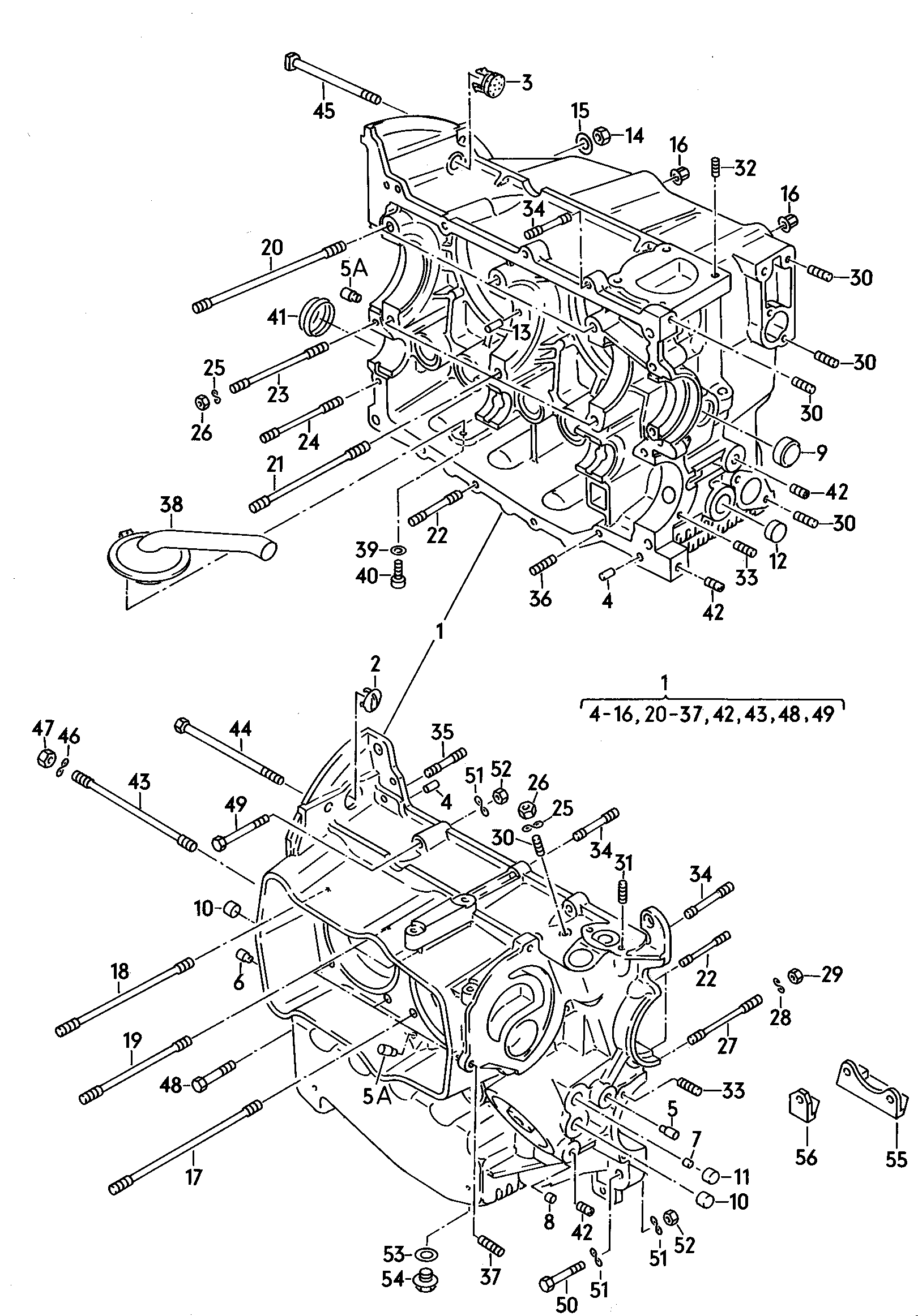 crankcase housing - Typ 2/syncro(T2)  