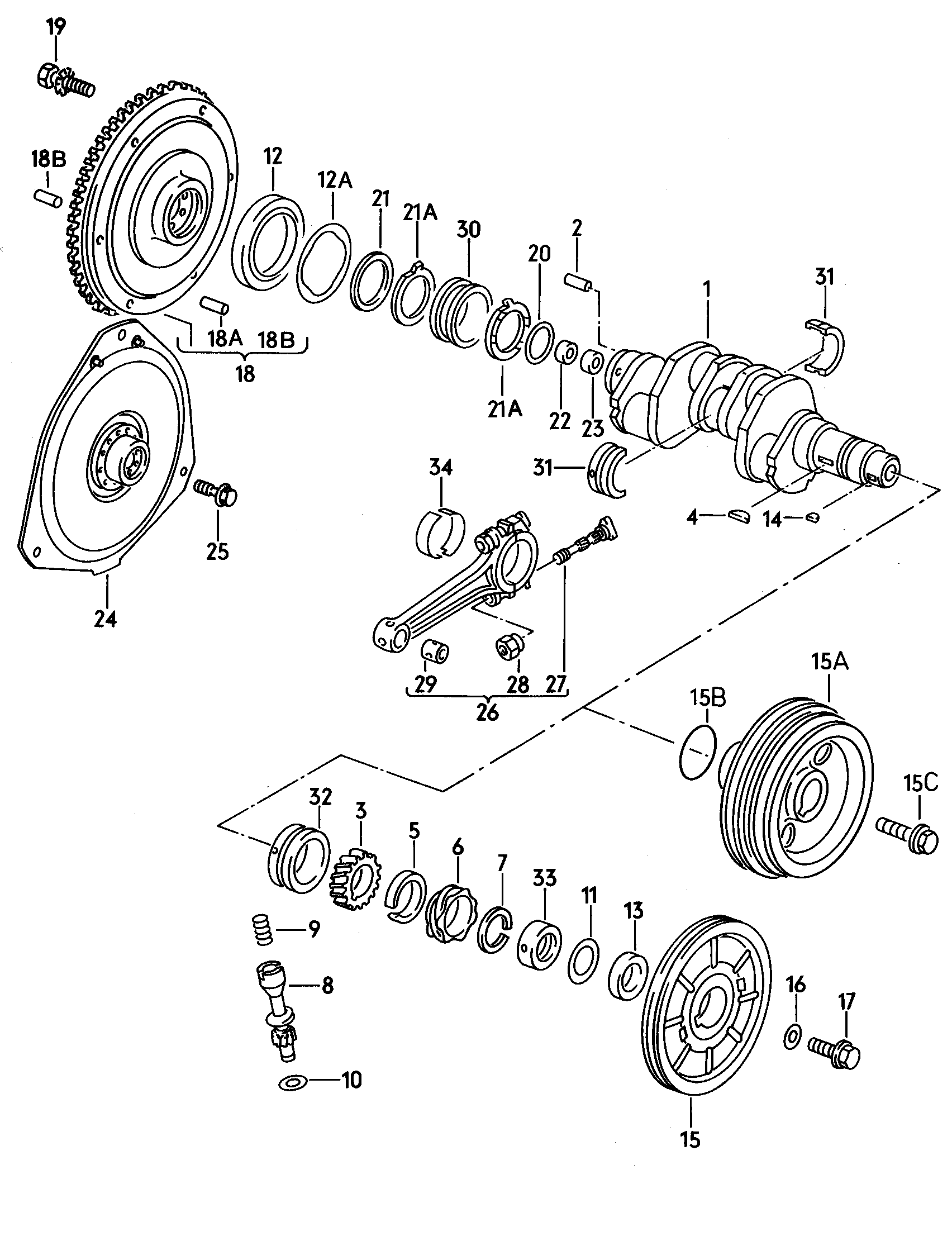 crankshaft; conrod; bearings - Typ 2/syncro(T2)  