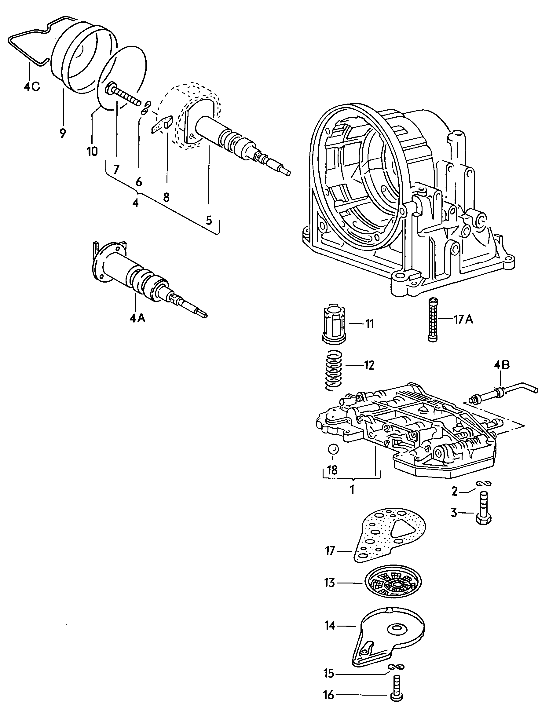 Schieberkasten; Oelsieb; fuer Automatikgetriebe - Typ 2/syncro(T2)  