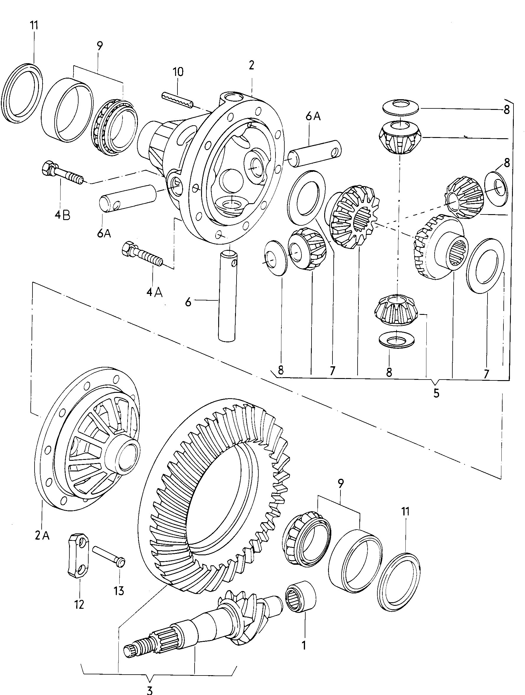differential; pinion gear set - LT, LT 4x4(LT)  