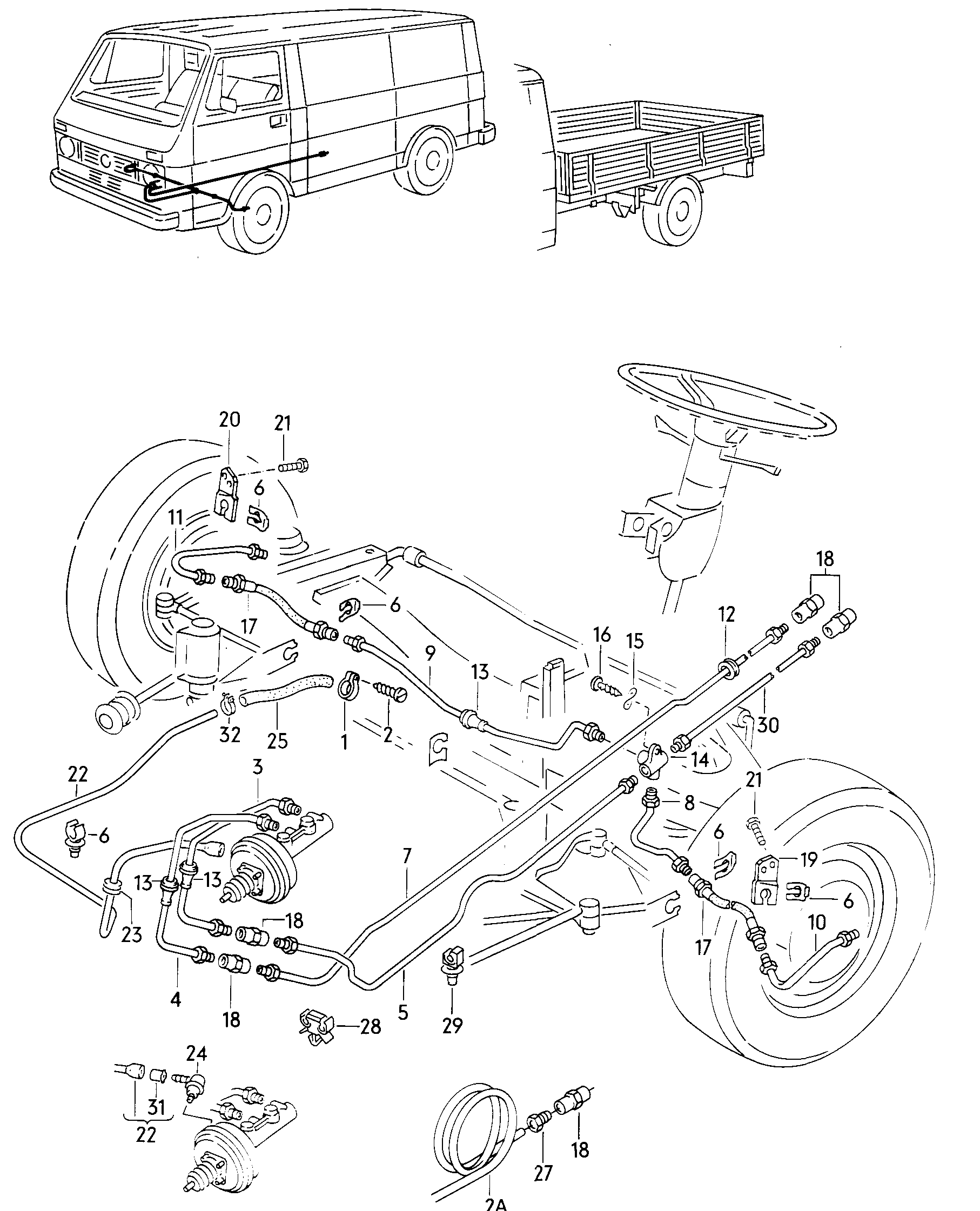 tuyau de frein; flexible de frein - LT, LT 4x4(LT)  