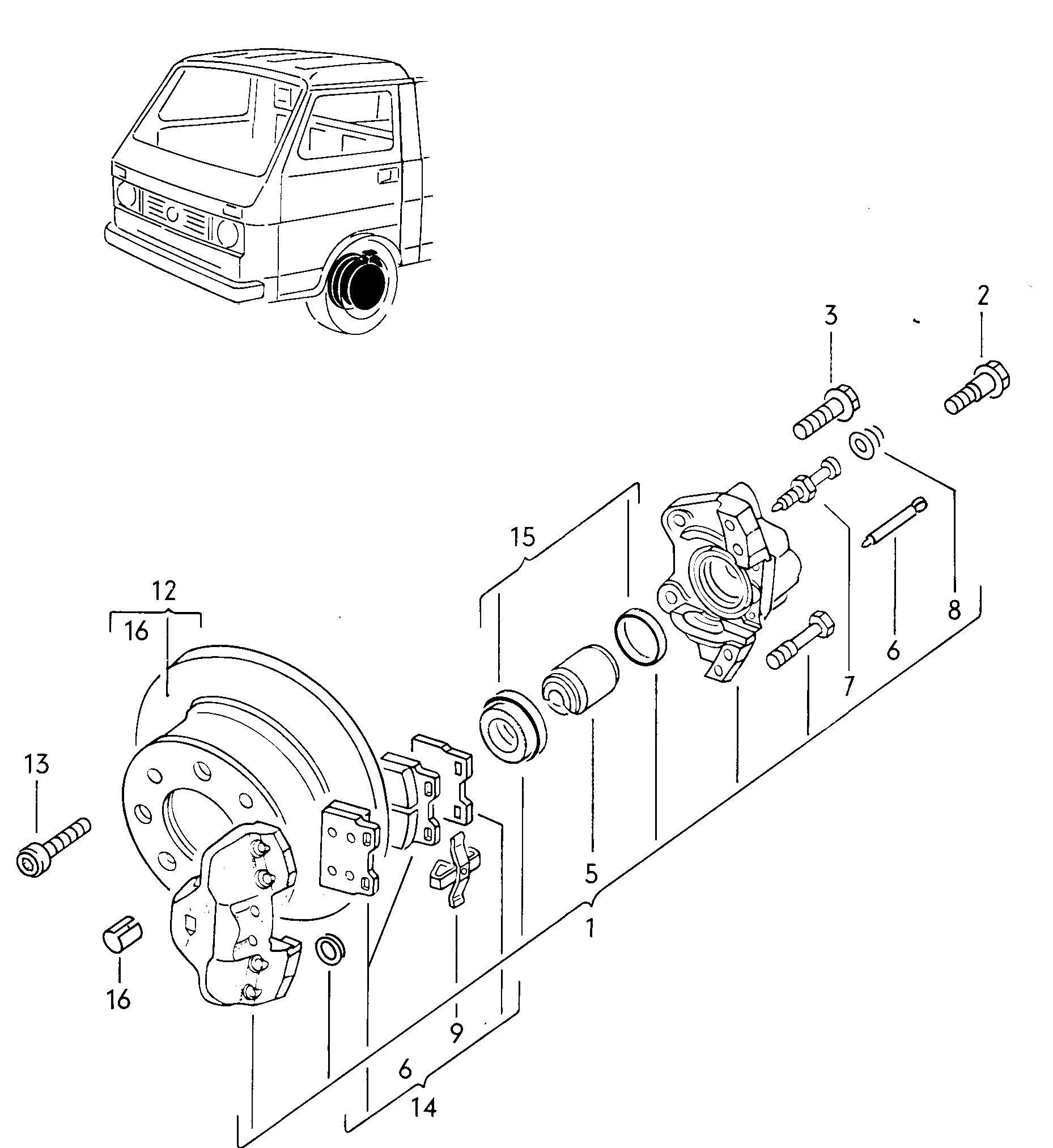 disc brake - LT, LT 4x4(LT)  