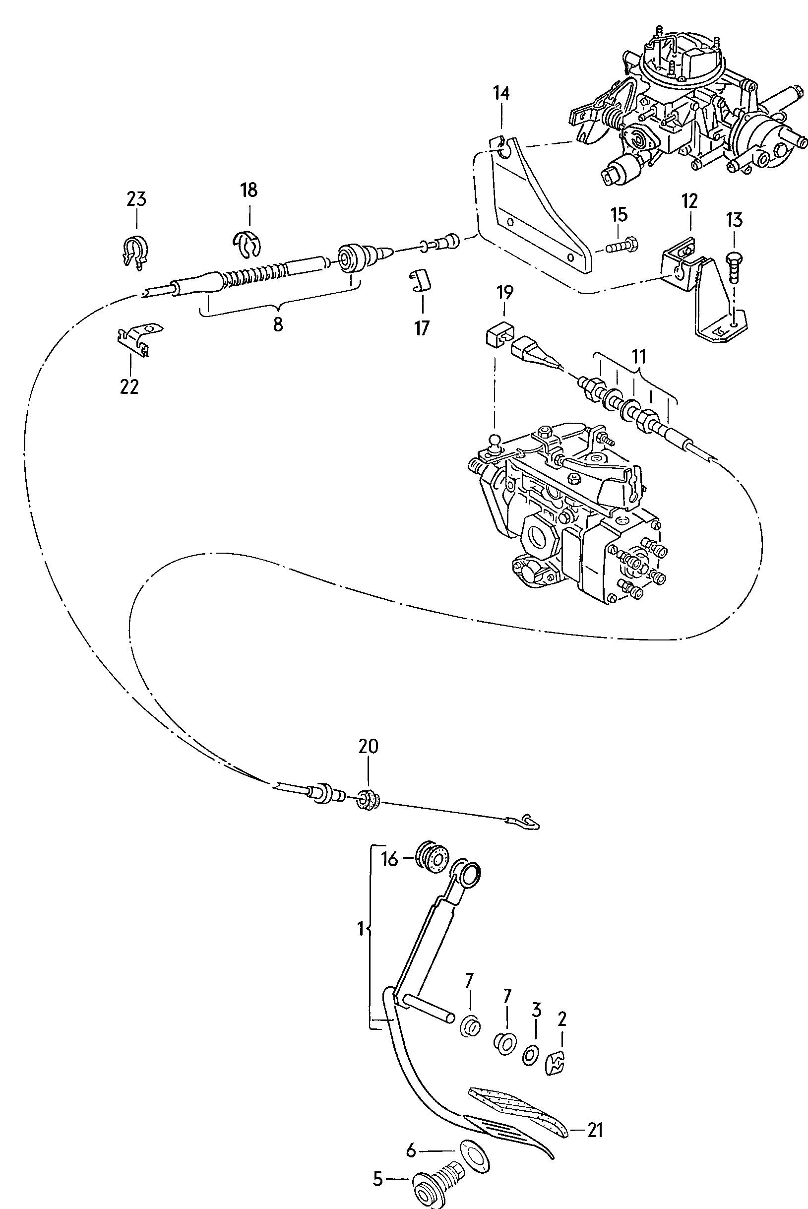 accelerator pedal; accelerator cable - Scirocco(SCI)  