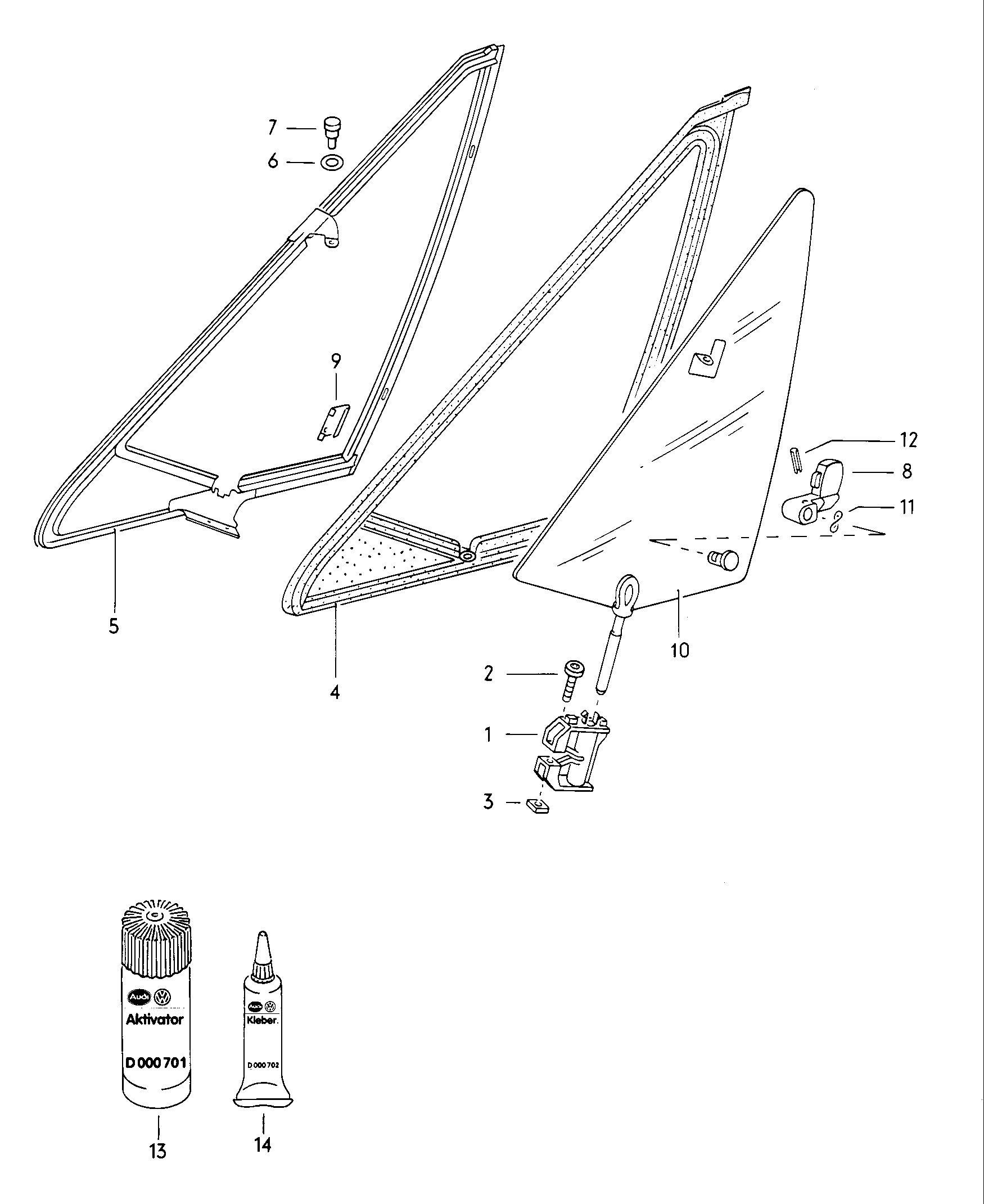 vent wing parts; F             >> 53-B-050 000 - Scirocco(SCI)  