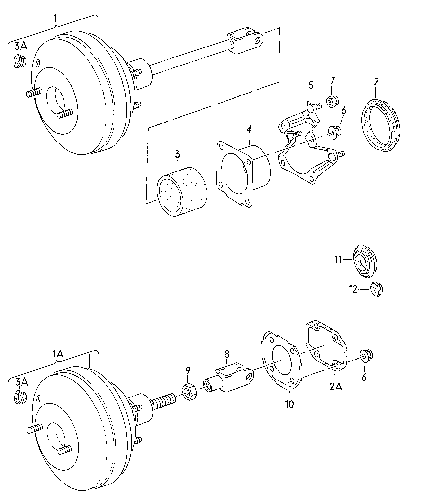 Bremskraftverstaerker - Jetta/syncro(JE)  